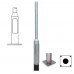 4m Flange Plated Lighting Column (Bolt Down) - Street Lamp Post Galvanised Steel (76mm Shaft/140mm Base)