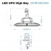 LED Eco High Bay Light 100W Low Bay (2nd Gen) - Warehouse Industrial UFO Fitting - 250W SON Replacement Flicker Free