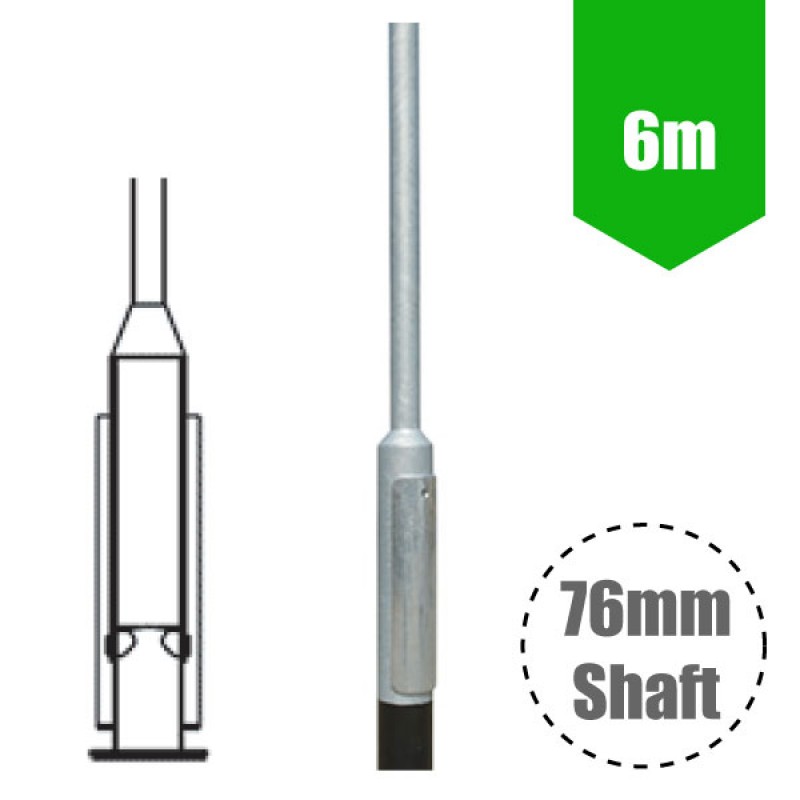 BaseHinged Lighting Column 6m Steel Galvanised Tubular Lamp Post