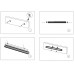 LED Profile - 45˚CORNER / Aluminium Profile for LED Strip series - 1m/2m/2.5m length c/w LED Strip Diffuser