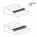 LED Profile Step Extrusion / Stair Nosing (Downlight) for LED Strip -  Aluminium LED Channel c/w  Clip-in Diffuser + End Caps 