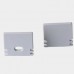 LED Profile Square Aluminium Top Hat Diffuser for LED Strip - Surface Mount - Aluminium LED Channel c/w  Diffuser + End Caps + Mounting Clips 