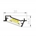 LED Profile Recessed Display / Cabinet for LED Strip (70˚)  Aluminium LED Channel c/w  Diffuser + End Caps