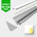 LED Profile Recessed Tile Internal Corner for LED Strip - Aluminium LED Channel c/w  Clip-in Diffuser + End Caps 
