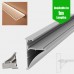 LED Profile Edge Light Glass Shelf for LED Strip - Surface Mount Aluminium LED Channel c/w End Caps  