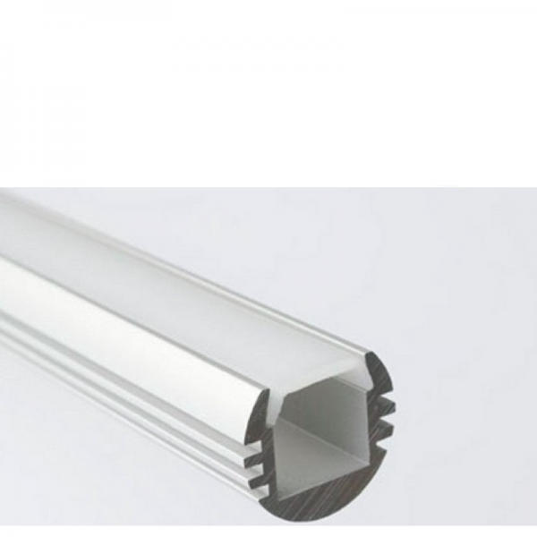 LED Profile - flat diffuser ROUND / Aluminium LED Channel c/w Diffuser + End Caps