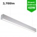 Suspended Linear LED Light Up/Down Light 1200mm/4ft - Silver Anodised Aluminum (3,700lm) 40W