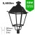 LED Post Top Lantern - Victorian / Traditional Street Light Luminaire 50W - 4-8m Column Street Lighting Fixture Replaces 70W SOX Flicker Free